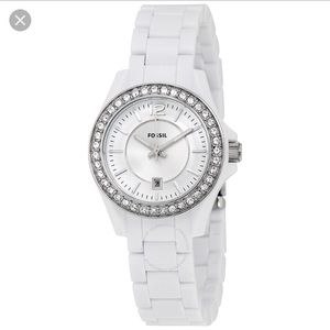 White fossil watch